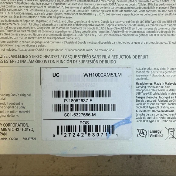 New Sony WH-1000XM6 Wireless Bluetooth Noise Canceling - Picture 2 of 7